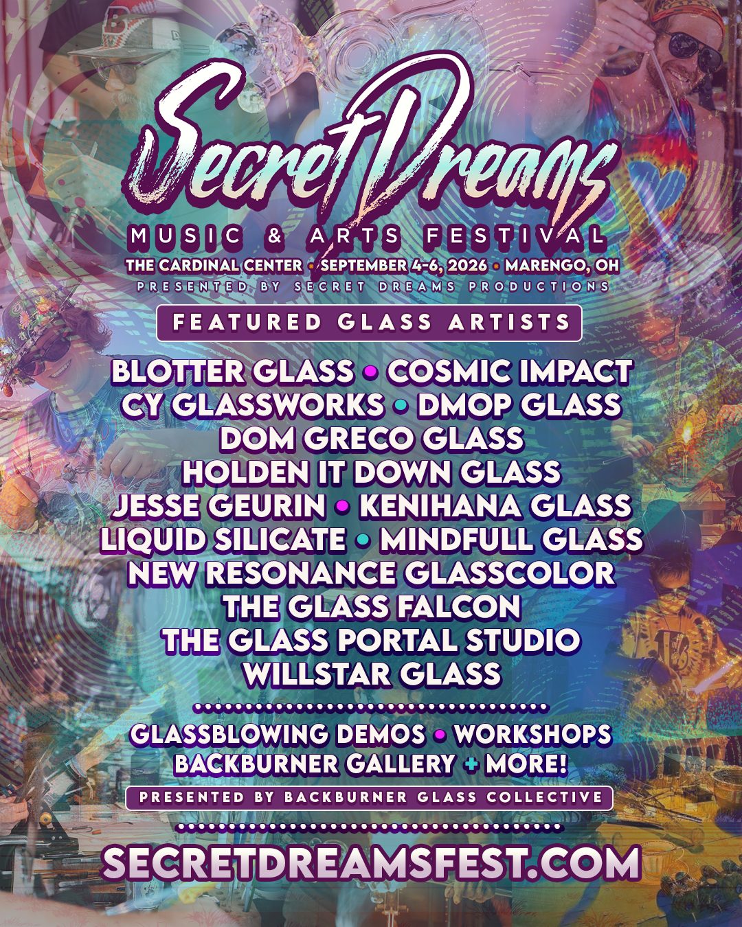 Glass artists lineup