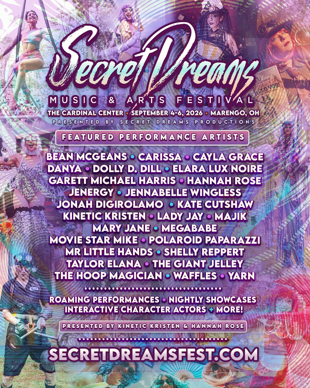 Performance artists lineup